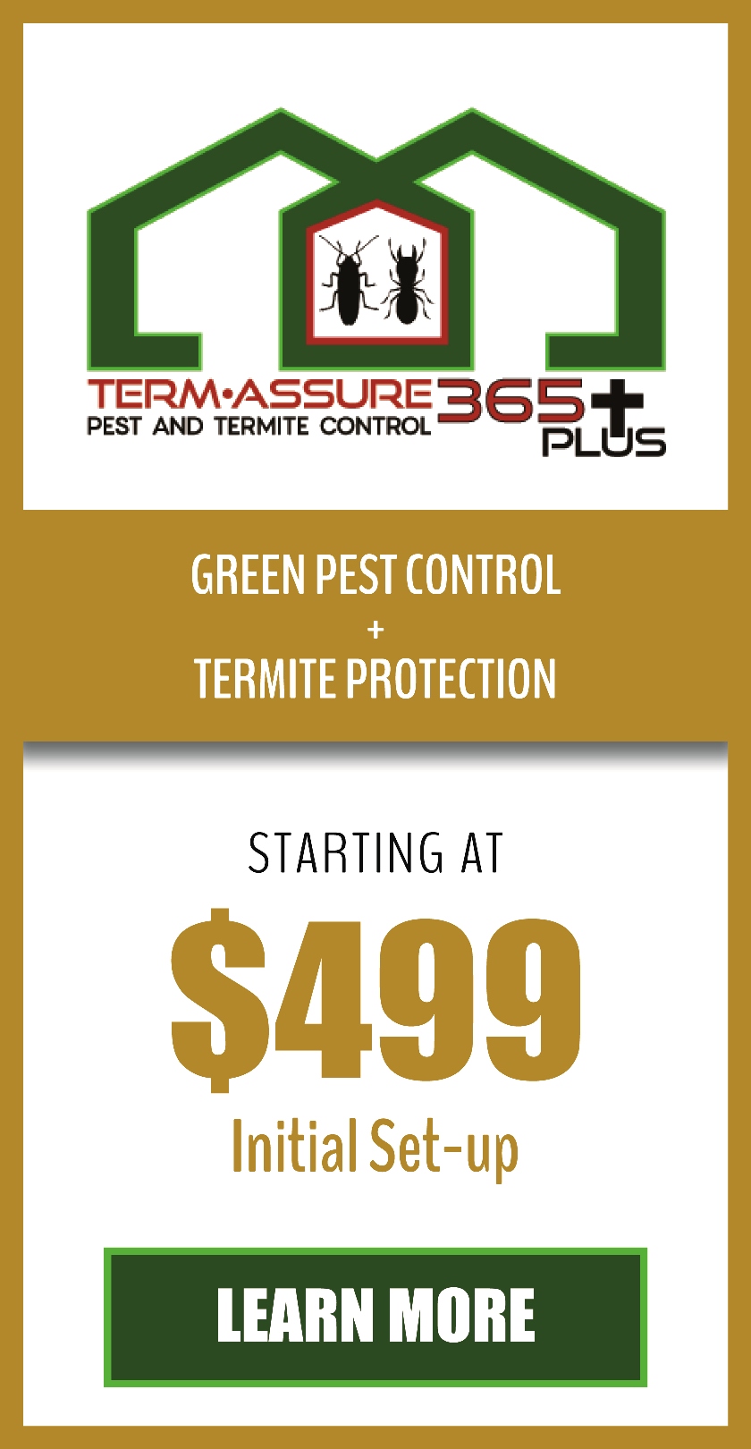 custom program, green pest control, termite protection, choice of special service